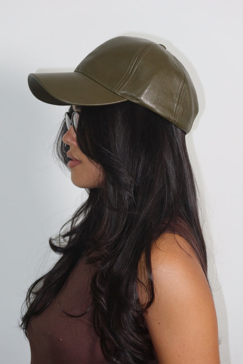 Cappello Visiera Eco pelle