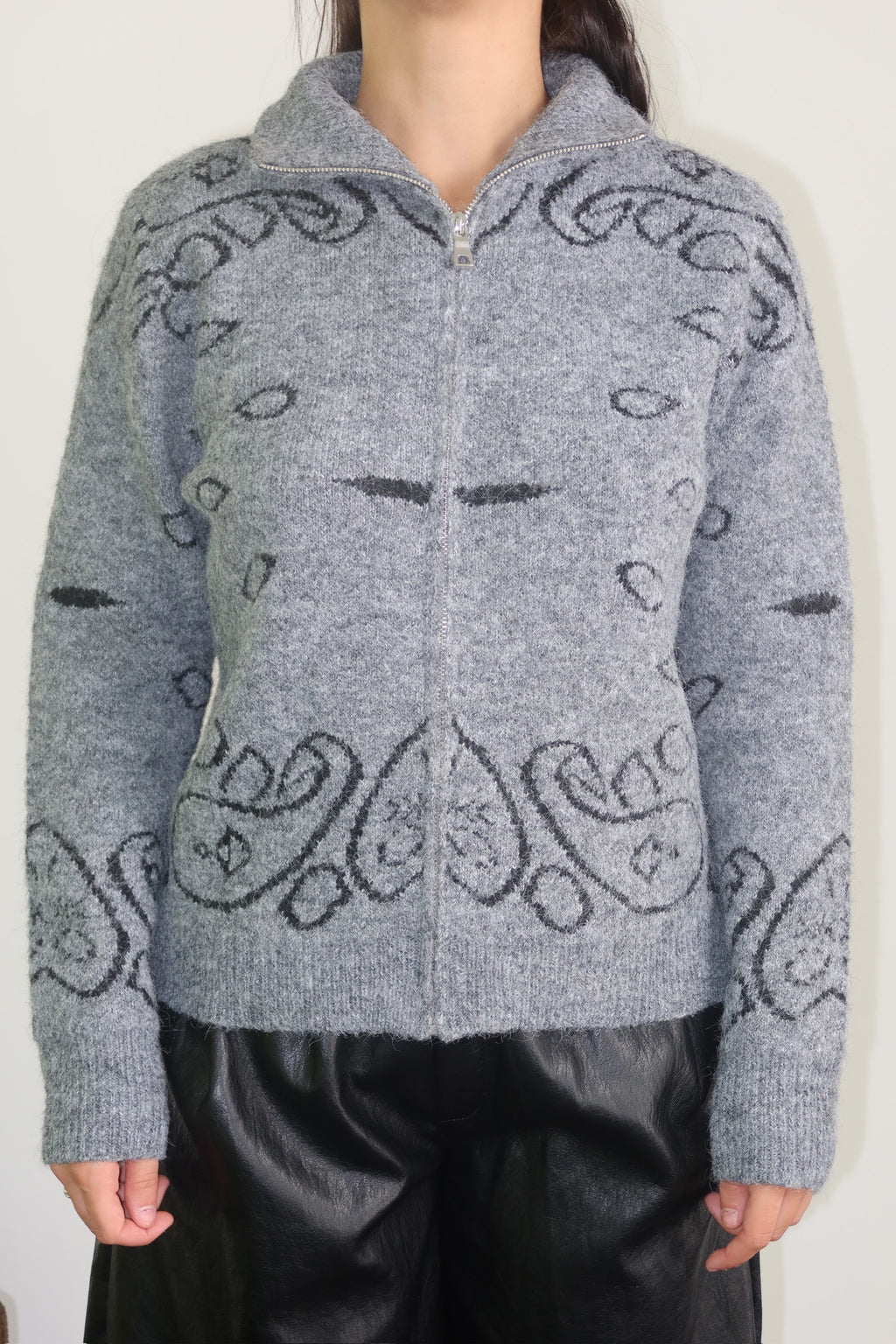 Maglione Nordic grigio visto davanti