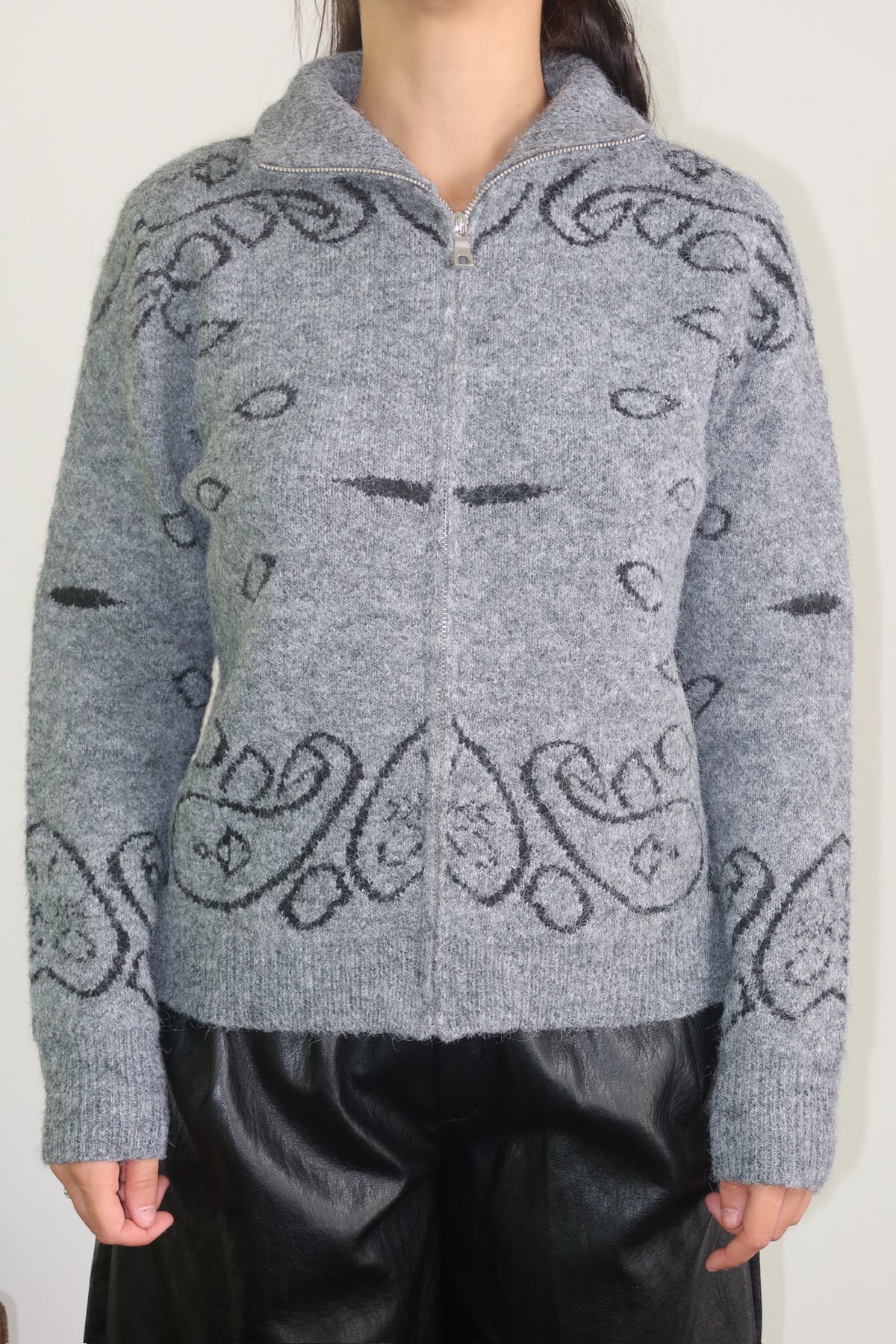 Maglione Nordic grigio visto davanti
